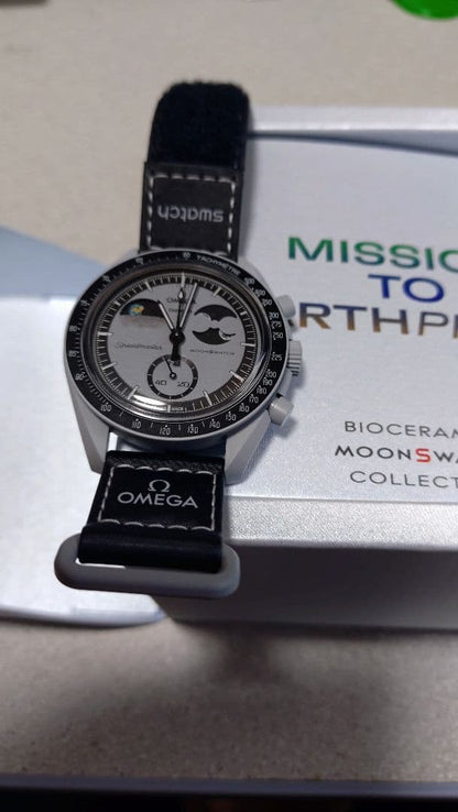 swatch OMEGA Mission to Earth Quartz Men's — Japanese