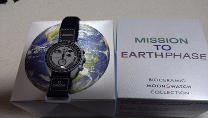 swatch OMEGA Mission to Earth Quartz Men's — Japanese
