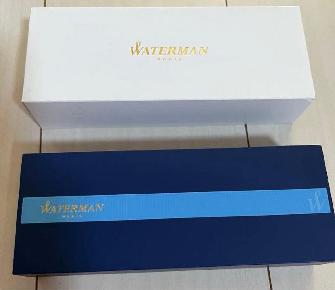 Close-up of a Waterman Ballpoint Pen with sleek metallic finish on a white background