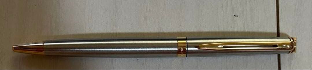 Close-up of a Waterman Ballpoint Pen with sleek metallic finish on a white background