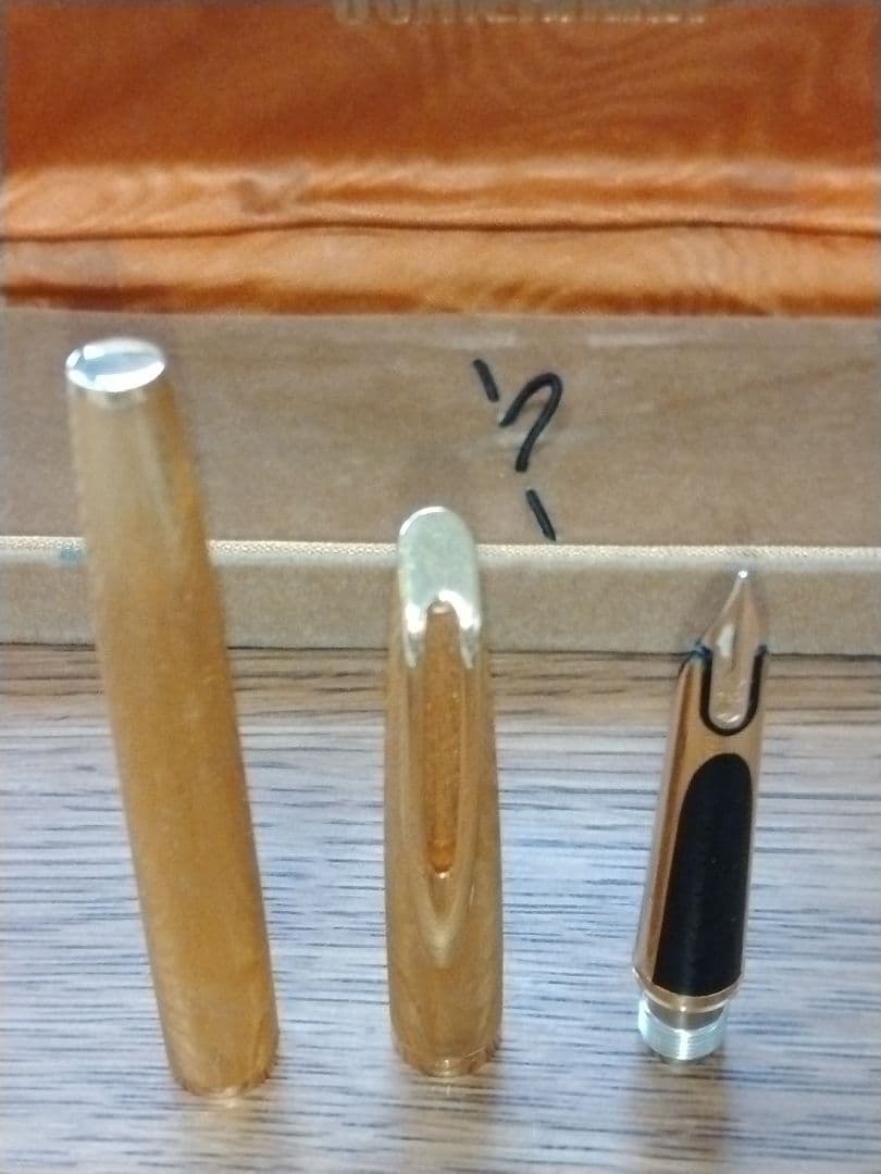 WATERMAN Fountain Pen PLAQUE OR G 18K 750 gold nib with original box in home storage condition