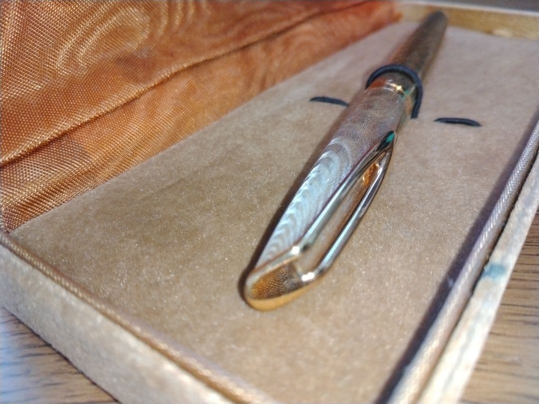 WATERMAN Fountain Pen PLAQUE OR G 18K 750 gold nib with original box in home storage condition