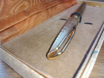 WATERMAN Fountain Pen PLAQUE OR G 18K 750 gold nib with original box in home storage condition