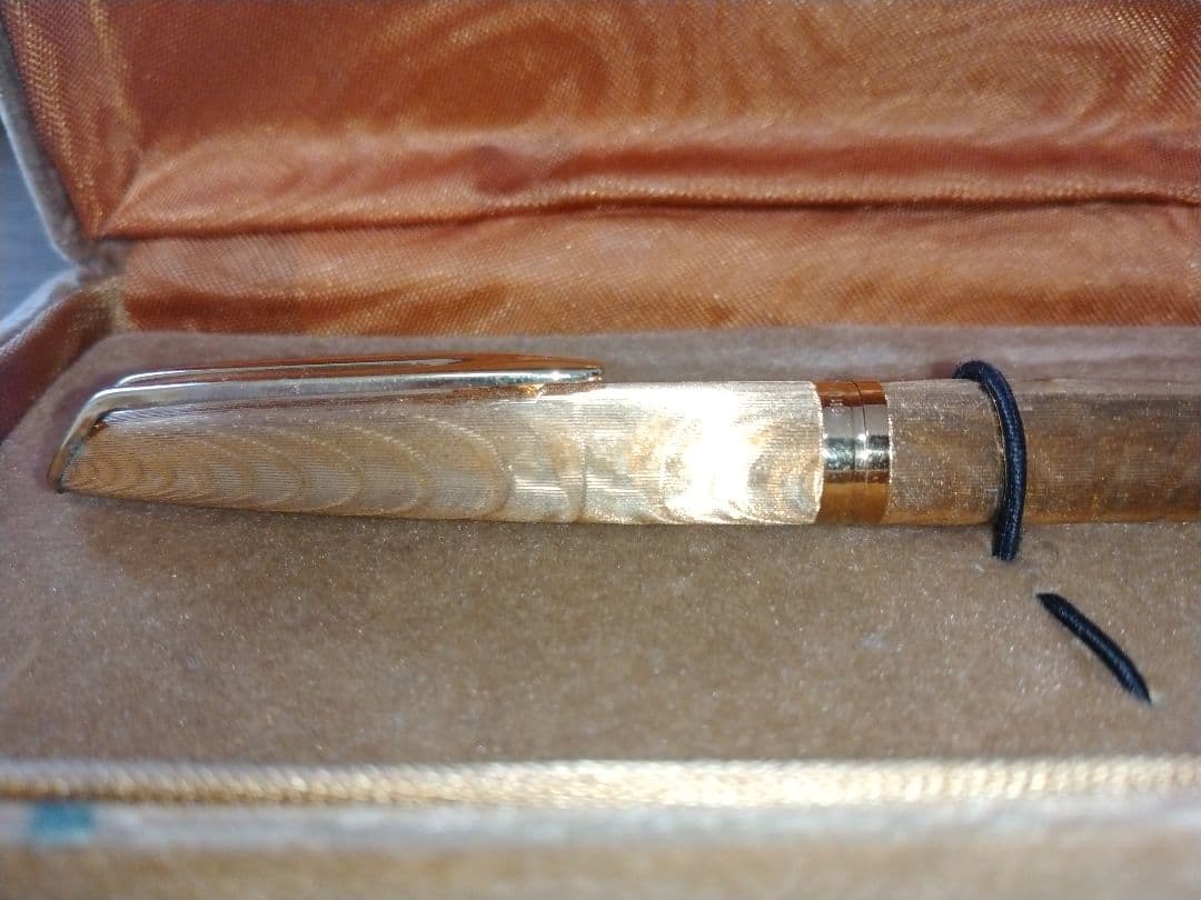 WATERMAN Fountain Pen PLAQUE OR G 18K 750 gold nib with original box in home storage condition
