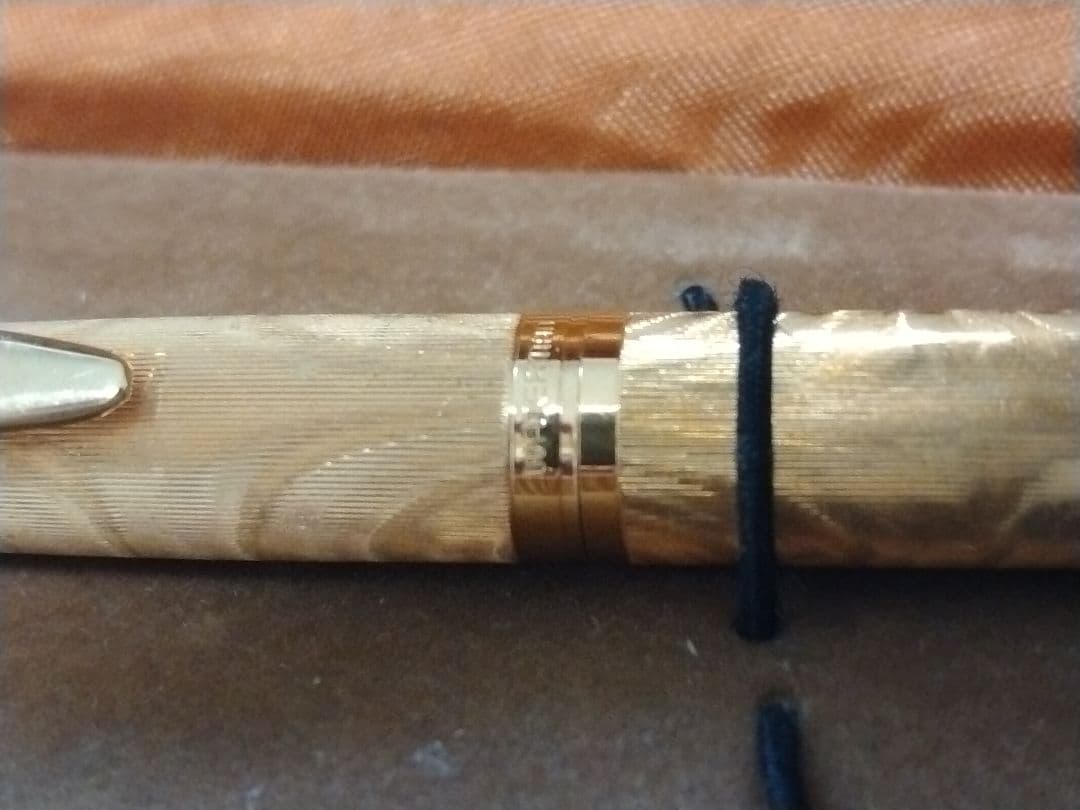 WATERMAN Fountain Pen PLAQUE OR G 18K 750 gold nib with original box in home storage condition