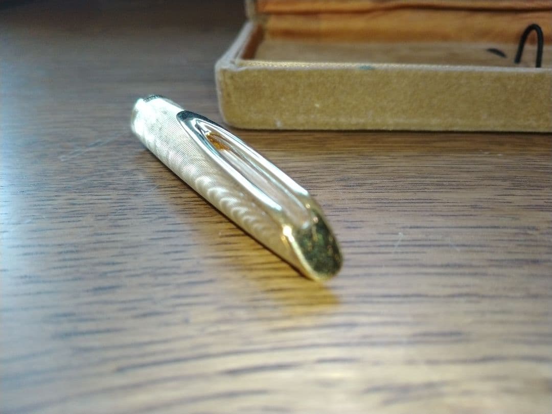 WATERMAN Fountain Pen PLAQUE OR G 18K 750 gold nib with original box in home storage condition
