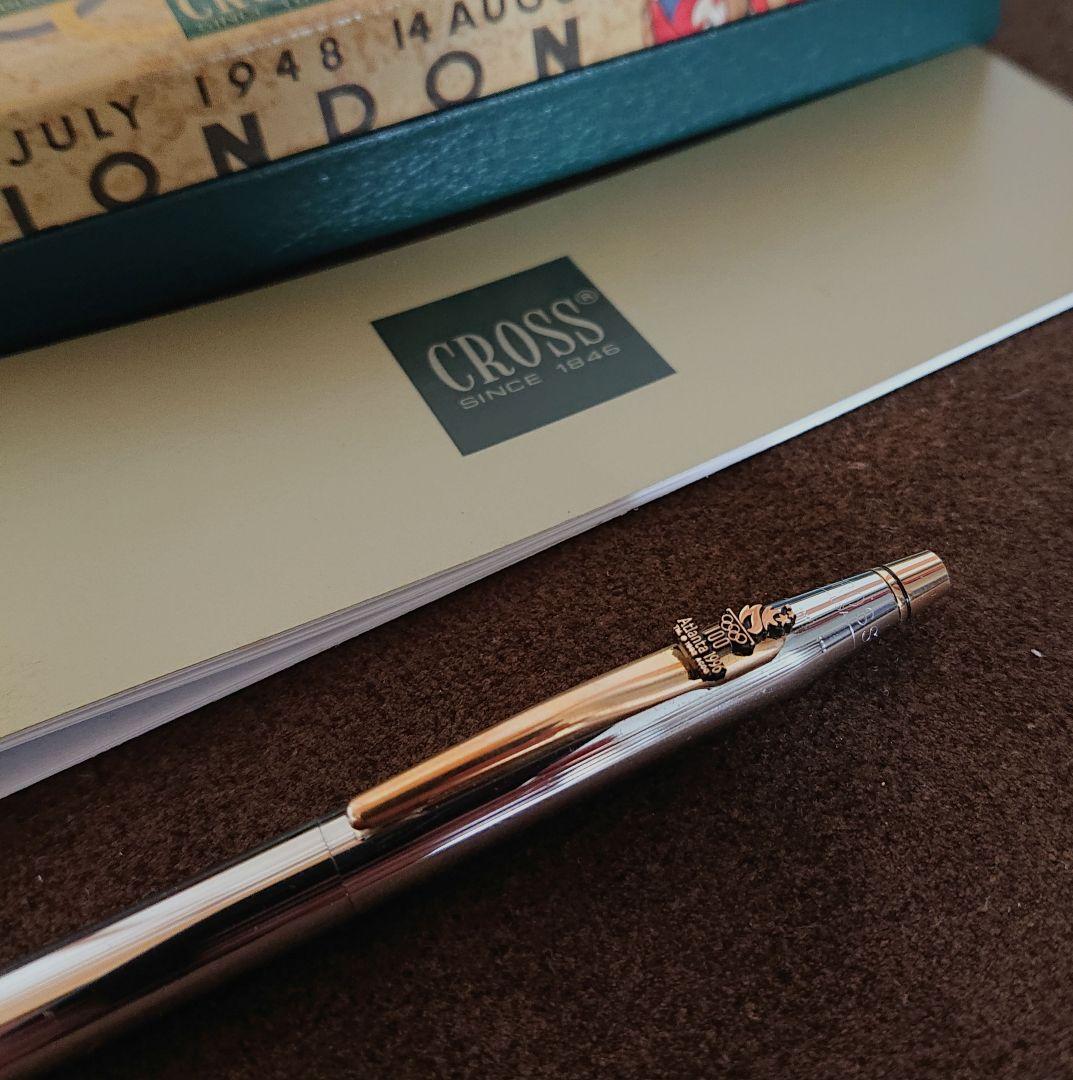 Rare Cross Atlanta Olympic commemorative ballpoint pen in good condition with original accessories