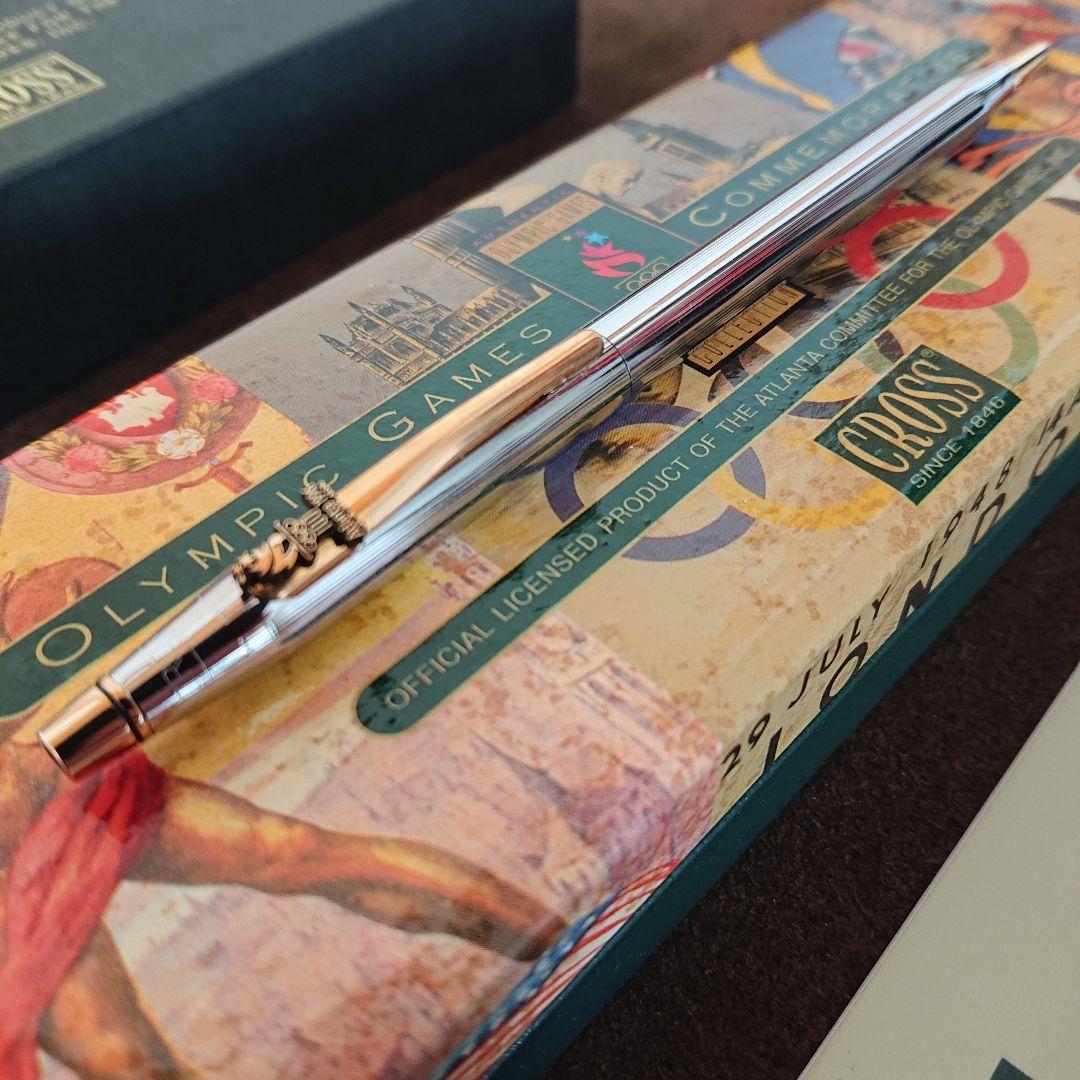 Rare Cross Atlanta Olympic commemorative ballpoint pen in good condition with original accessories