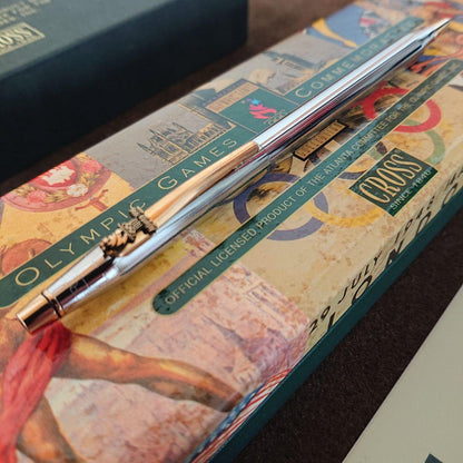 Rare Cross Atlanta Olympic commemorative ballpoint pen in good condition with original accessories