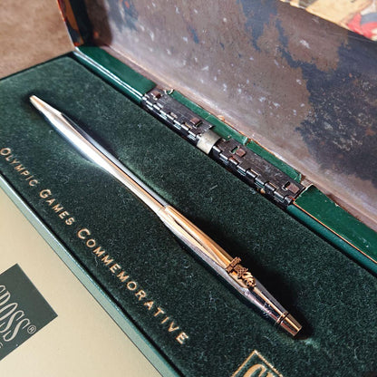 Rare Cross Atlanta Olympic commemorative ballpoint pen in good condition with original accessories