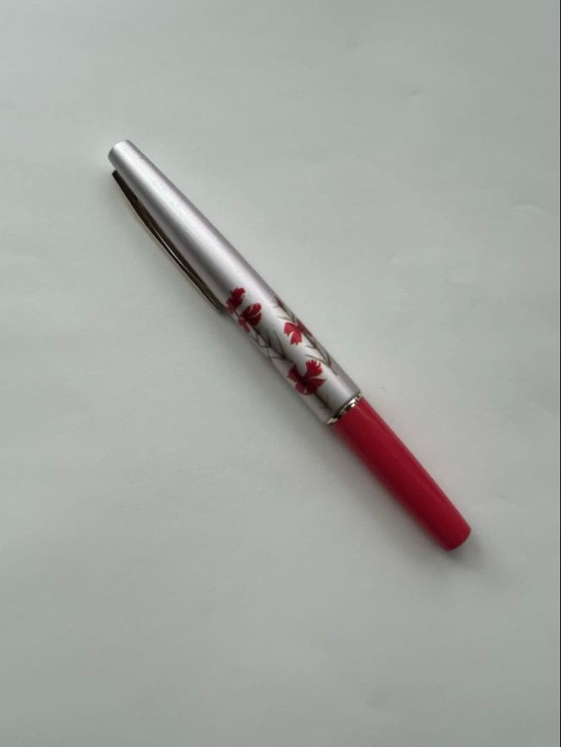 Close-up of PILOT Fountain Pen Model 14K-585 with gold nib and black barrel