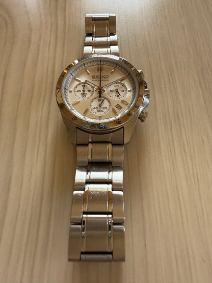 SEIKO Chronograph Silver Watch SPIRIT SBTR009 Quartz Men's Watch — Japanese
