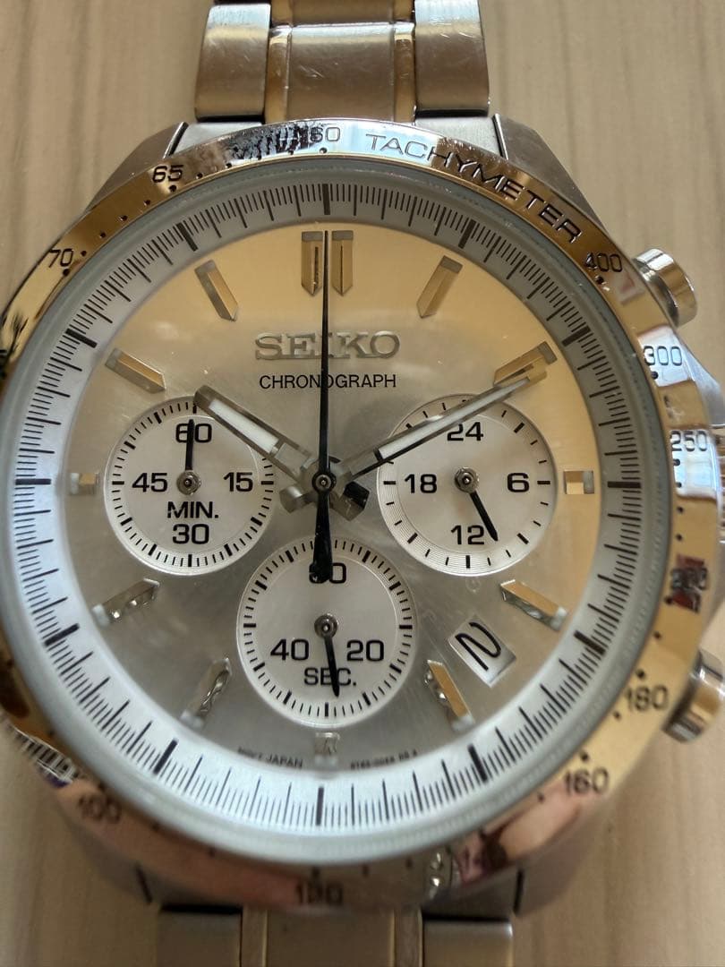 SEIKO Chronograph Silver Watch SPIRIT SBTR009 Quartz Men's Watch — Japanese