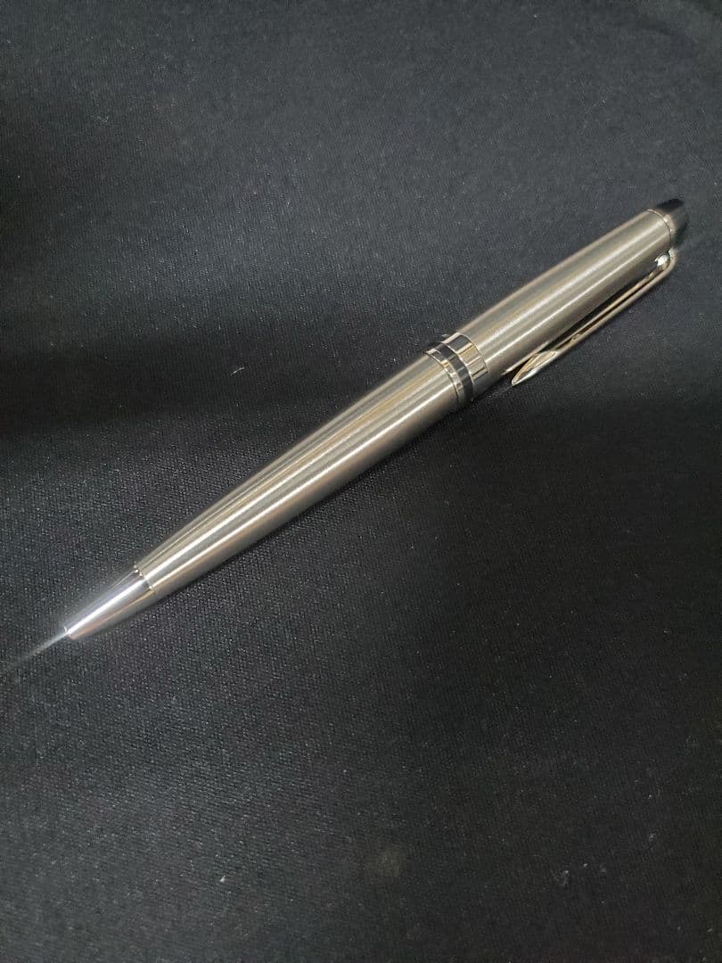 WATERMAN 2119269Z EXPERT ballpoint pen in metallic silver with black ink and fine point tip