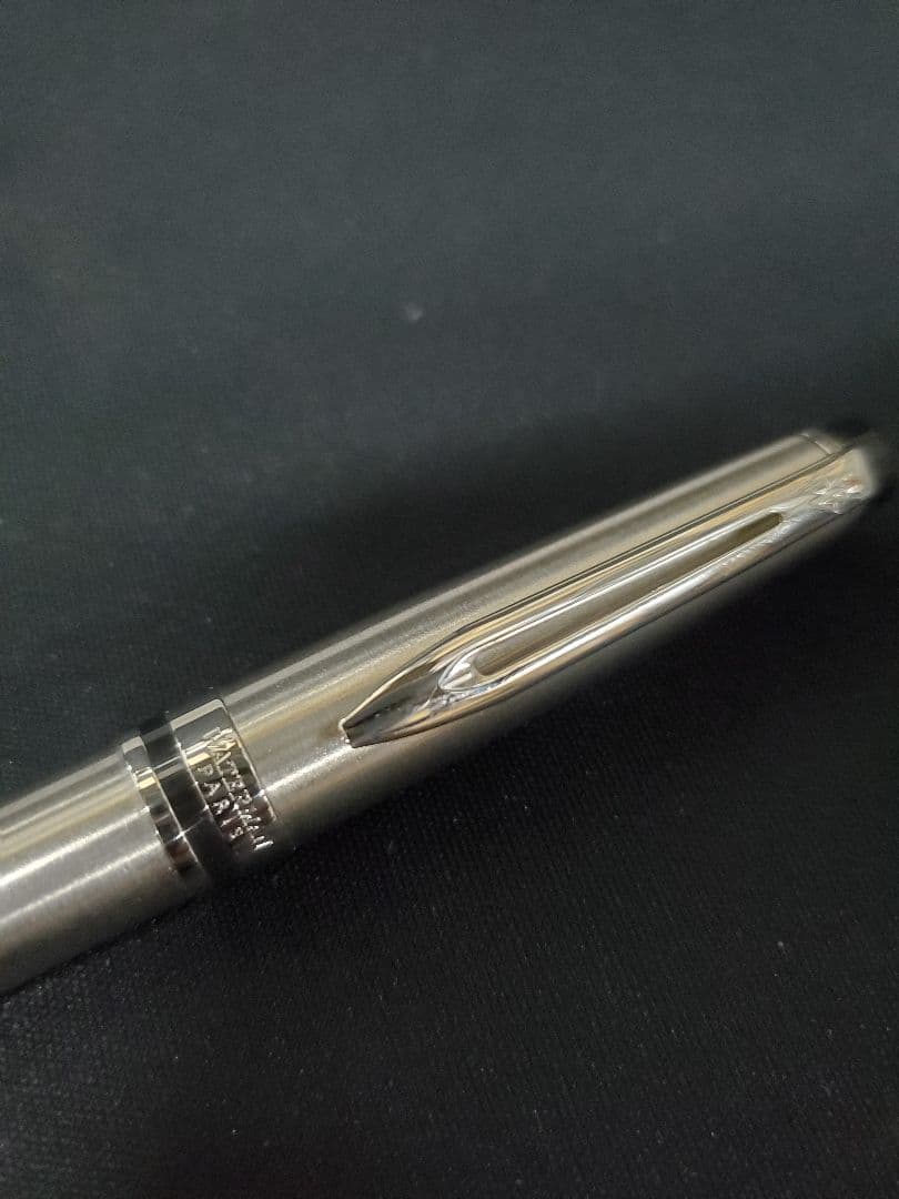 WATERMAN 2119269Z EXPERT ballpoint pen in metallic silver with black ink and fine point tip