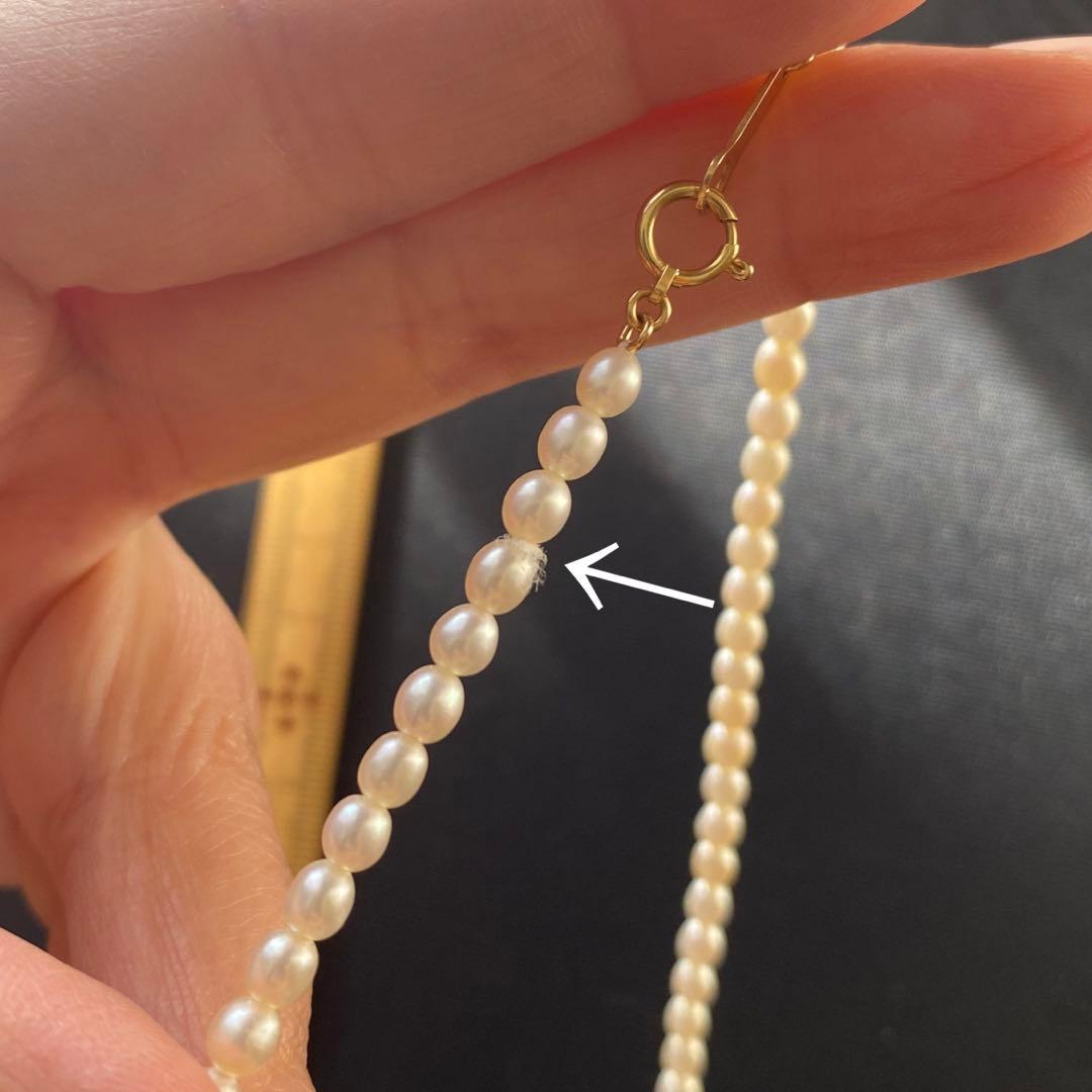 Tasaki K18 Pearl Necklace about 62 cm long featuring lustrous pearls on fine gold chain
