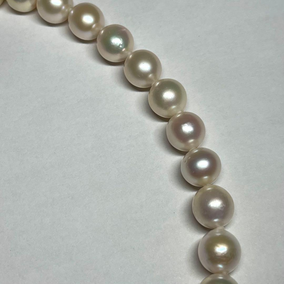 Super Large Akoya Pearl Necklace 40cm with 9.5-10mm pearls and matching 10mm pearl earrings with silver clasps