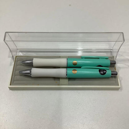 PILOT Dr.Grip mechanical pencil and ballpoint pen set in light green with dedicated case