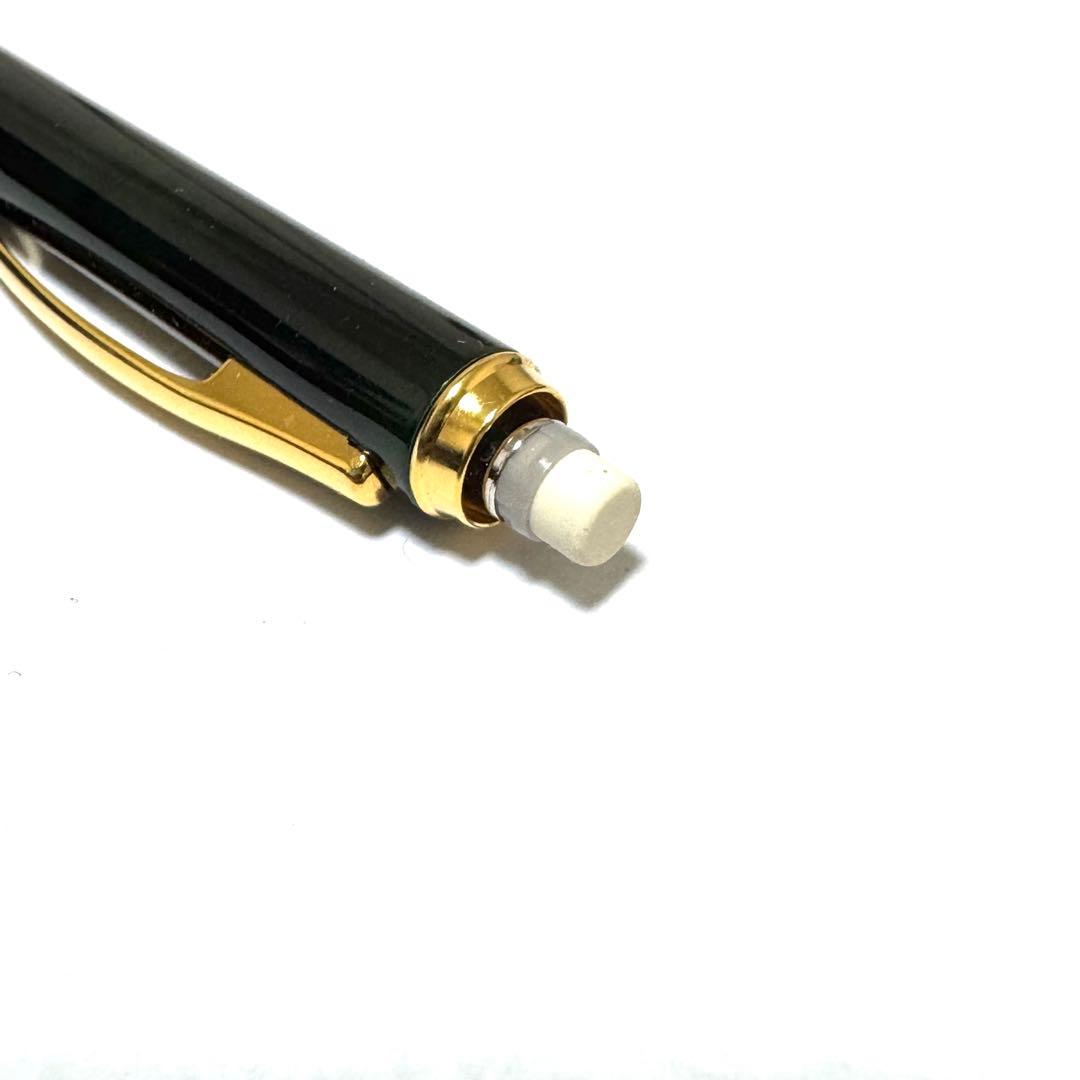 Rare discontinued Pilot Cavalier mechanical pencil with green body, gold clip, 0.5mm lead, and included case