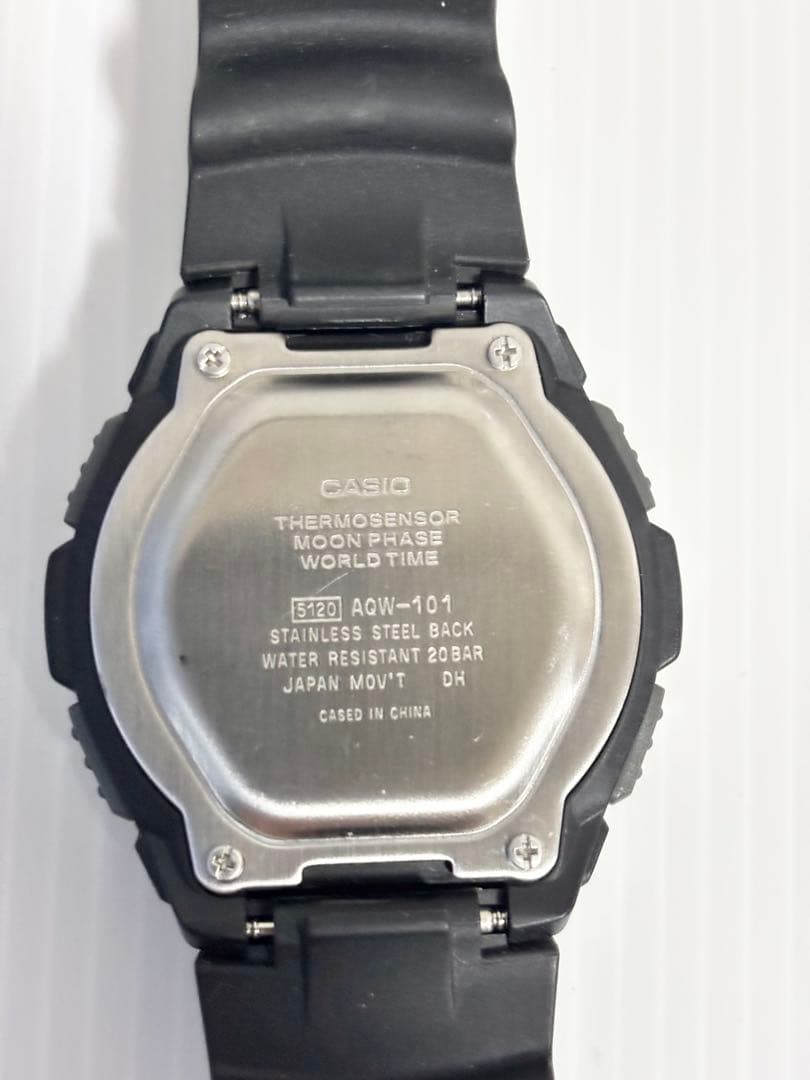 CASIO AQW-101 Digital Men's Watch — Japanese