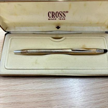 CROSS Classic Century 10KT gold ballpoint pen with included box showing slight discoloration