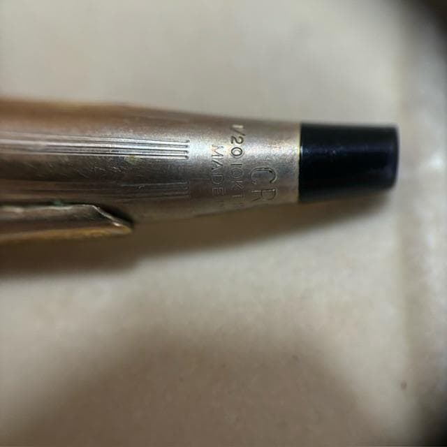 CROSS Classic Century 10KT gold ballpoint pen with included box showing slight discoloration
