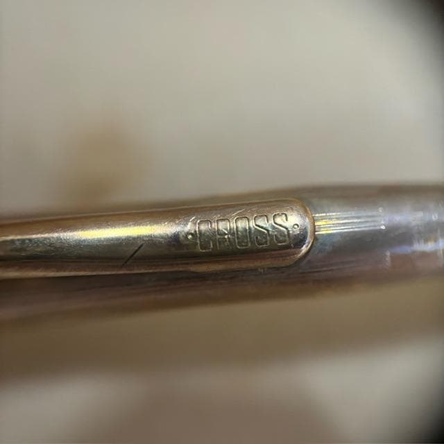 CROSS Classic Century 10KT gold ballpoint pen with included box showing slight discoloration