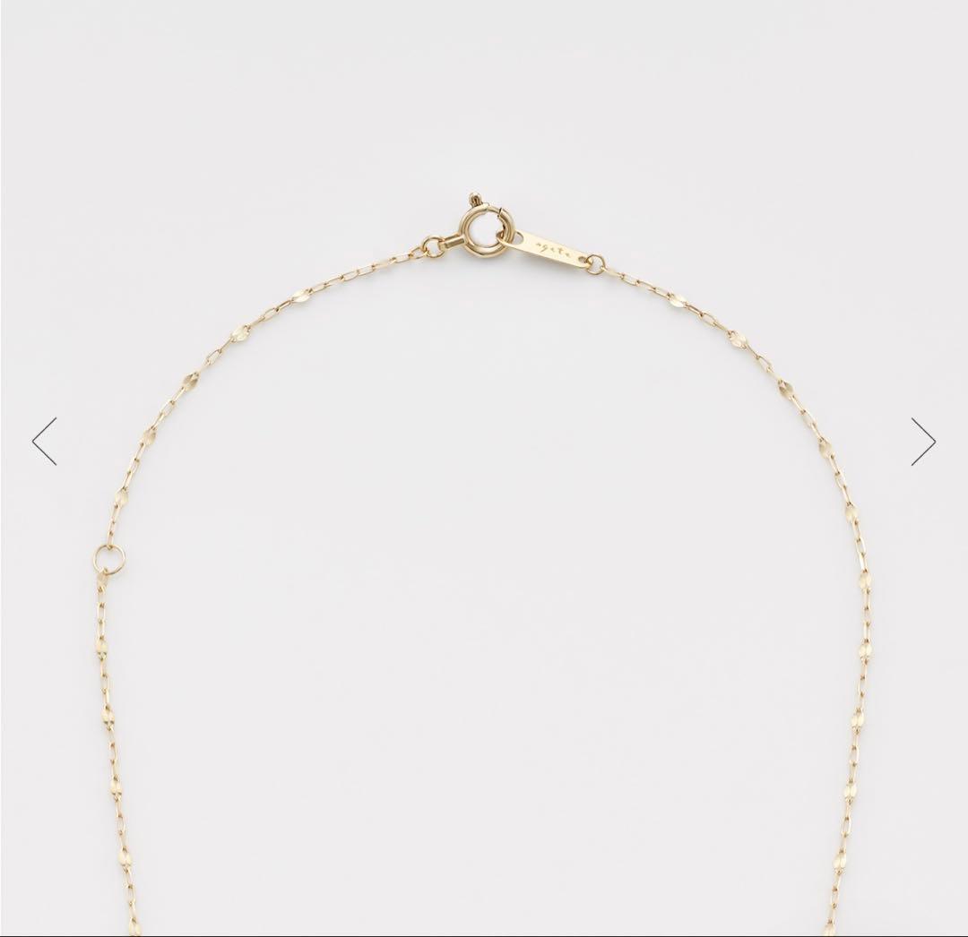 Agete pearl necklace with 45 cm length featuring lustrous white pearls on a delicate chain