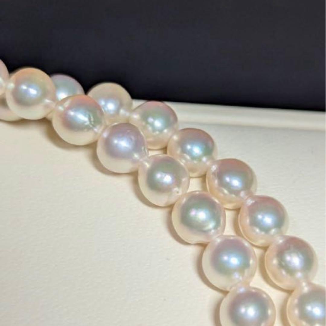 White Akoya pearl necklace with 5.5-6mm pearls and silver 925 clasp, 42cm length