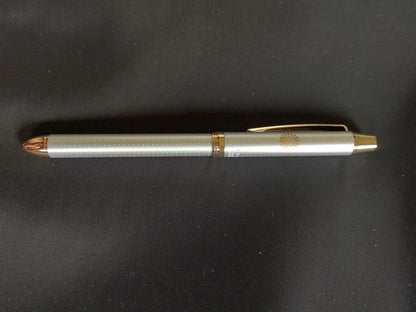 PILOT 2+1 RIDGE multi-function pen in silver with black and red ballpoint pens and mechanical pencil