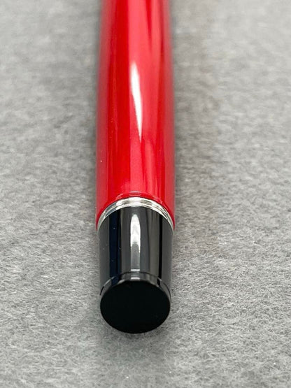 Red Pilot Gransee NC fountain pen with fine 14K gold nib, black accents, including converter and cartridges