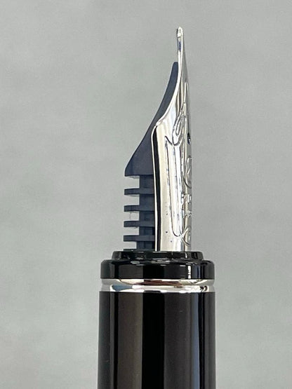 Red Pilot Gransee NC fountain pen with fine 14K gold nib, black accents, including converter and cartridges