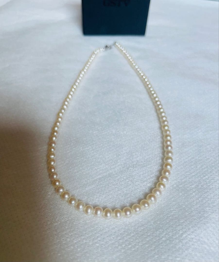 Pure Pearl Baby Pearl Necklace 4mm size in white freshwater or Akoya pearls with silver 925 clasp and 38cm length