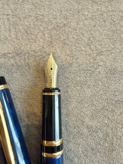 PILOT GranSce fountain pen in discontinued Marble Blue color with fine nib, new and unused condition