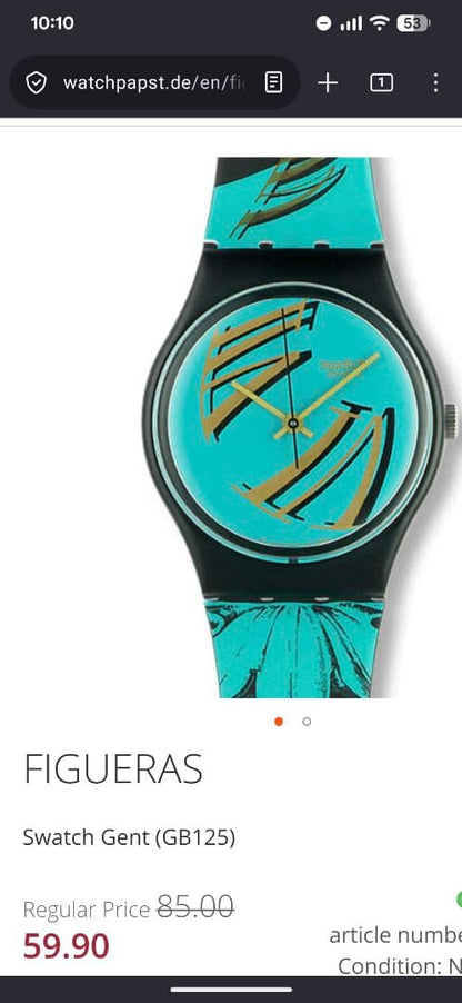 swatch GB125 Quartz Men's — Japanese