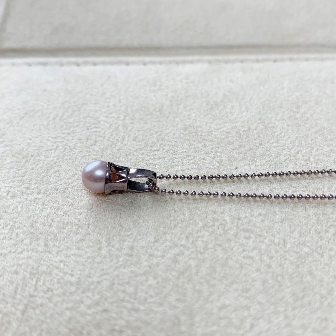 Agate pink pearl necklace 36cm length with 5.5cm extender and 1.3cm top size