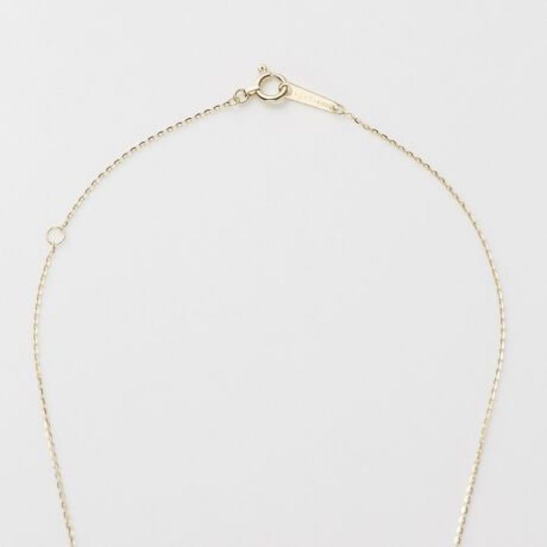 Law agete K10 yellow gold diamond cross motif necklace with 0.03ct diamonds and 40cm chain
