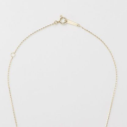 Law agete K10 yellow gold diamond cross motif necklace with 0.03ct diamonds and 40cm chain