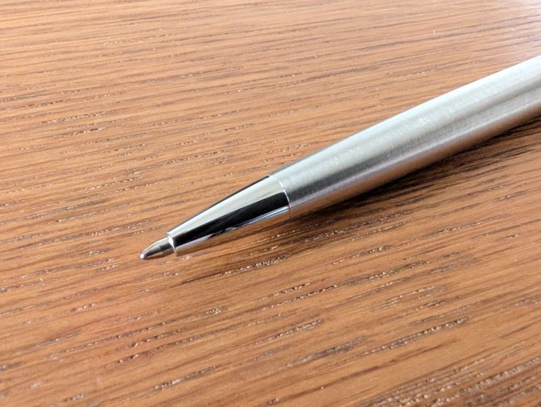 WATERMAN Paris ballpoint and rollerball pen set in silver stainless steel finish with included box