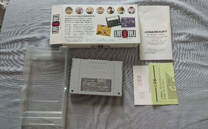 LIVE A LIVE Super Famicom game cartridge with box and manual by SquareSoft in used condition