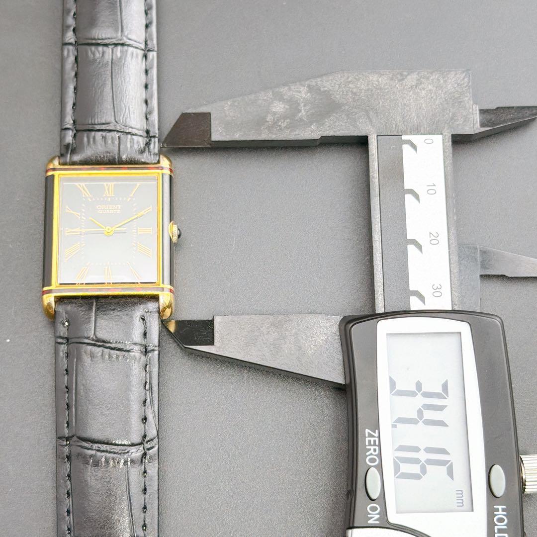 ORIENT Old Orient Tank Square Black Quartz Men's Watch — Japanese