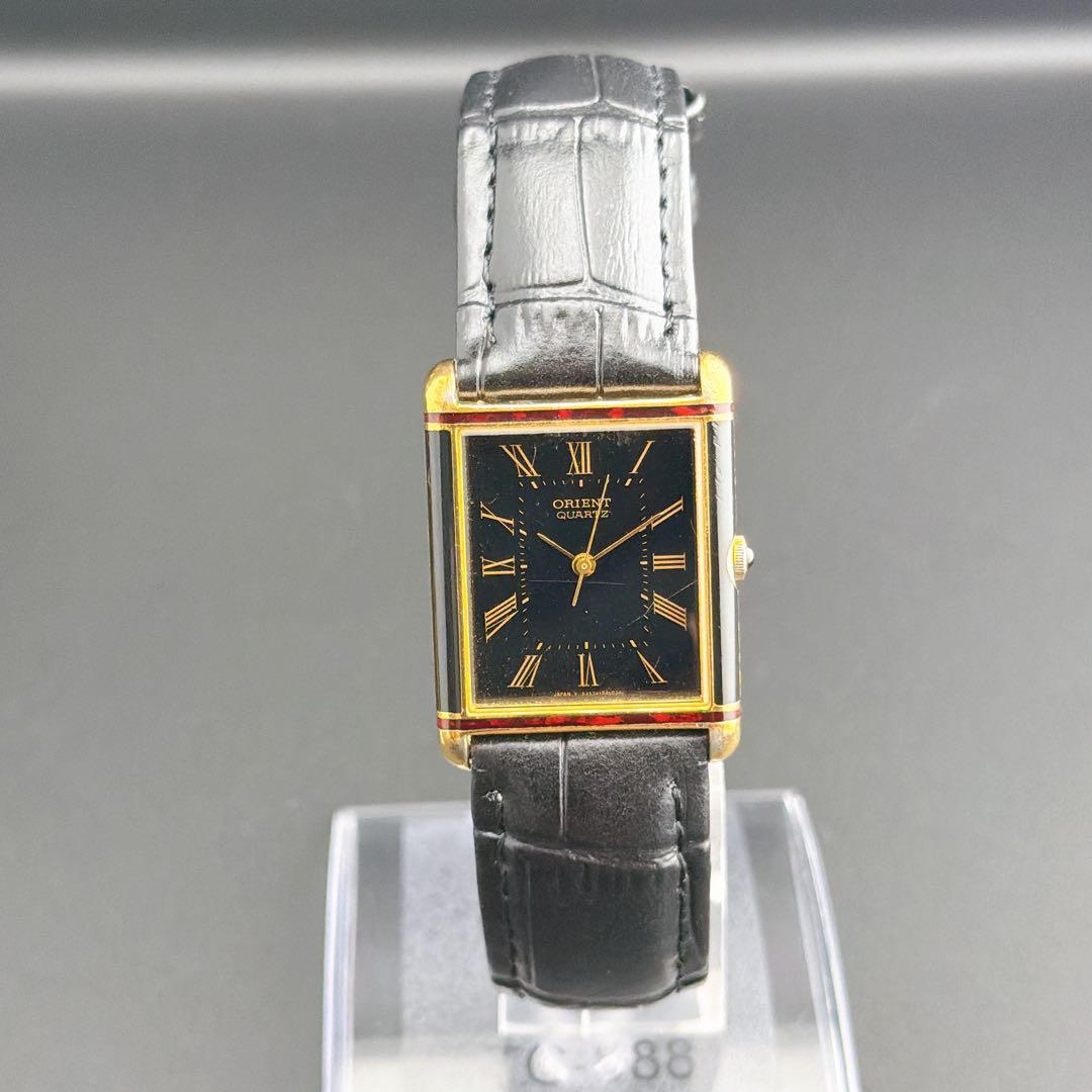 ORIENT Old Orient Tank Square Black Quartz Men's Watch — Japanese