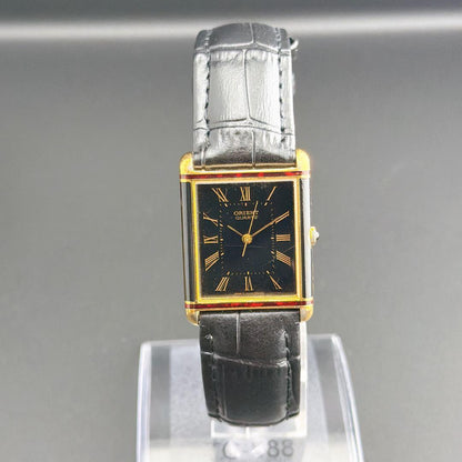 ORIENT Old Orient Tank Square Black Quartz Men's Watch — Japanese