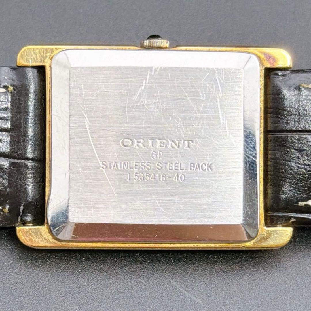 ORIENT Old Orient Tank Square Black Quartz Men's Watch — Japanese