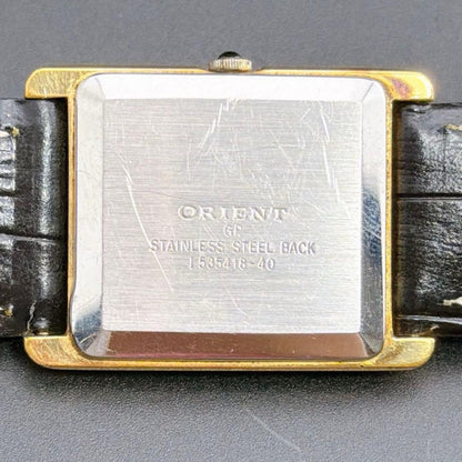 ORIENT Old Orient Tank Square Black Quartz Men's Watch — Japanese