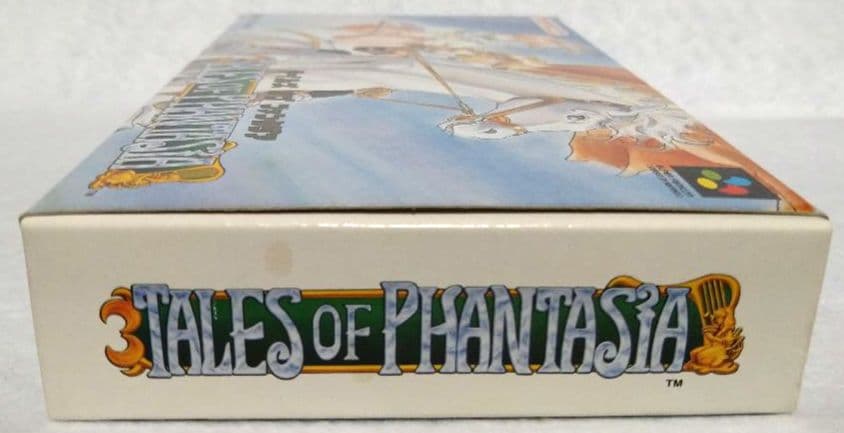 Tales of Phantasia Super Famicom game cartridge with box and manual by Namco