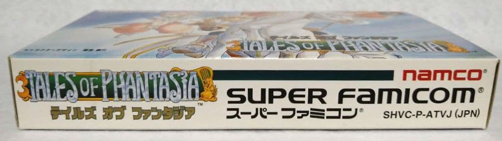 Tales of Phantasia Super Famicom game cartridge with box and manual by Namco