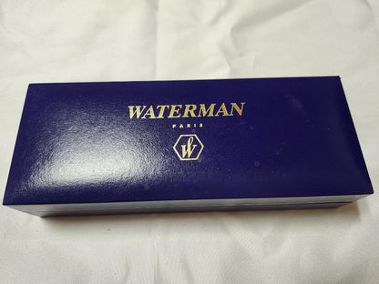 Waterman pen set with dark green and black marble fountain pen and black ballpoint pen from France Paris
