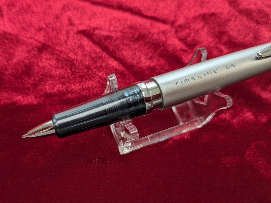 Pilot Timeline 0.5mm mechanical pencil in black with silver clip and ergonomic grip