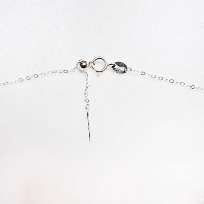 Nagasaki Goto Islands Akoya Pearl Necklace NC2 with double holes pearls and 45cm silver chain